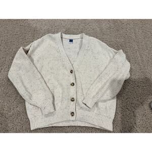 Girls Old Navy Cardigan Cream- M 8